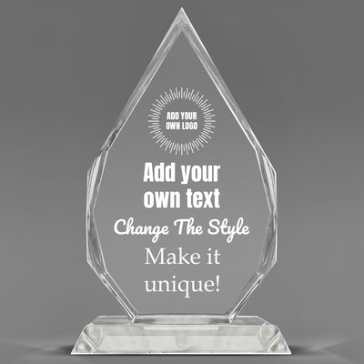 Design Your Own Optic Crystal Royal Diamond Award