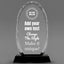 Design Your Own Optical Crystal Glass Oval Facet Award