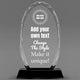 Design Your Own Optical Crystal Glass Oval Facet Award