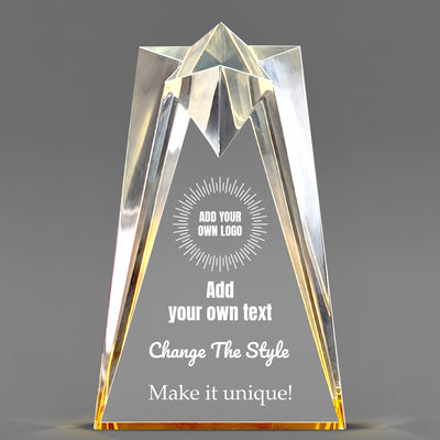 Design Your Own Gold Sculpted Star Acrylic Award
