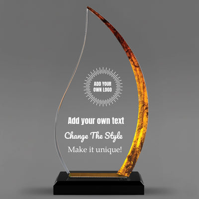 Design Your Own Acrylic Gold Flame Award