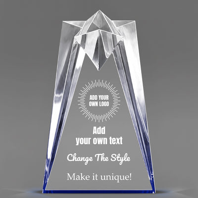 Design Your Own Blue Sculpted Star Acrylic Award