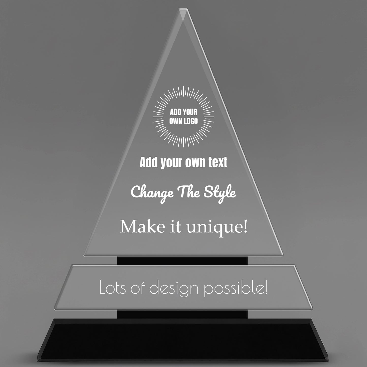 Design Your Own Crystal Triangle Award