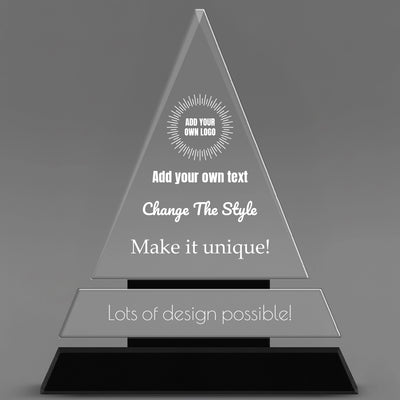 Design Your Own Crystal Triangle Award