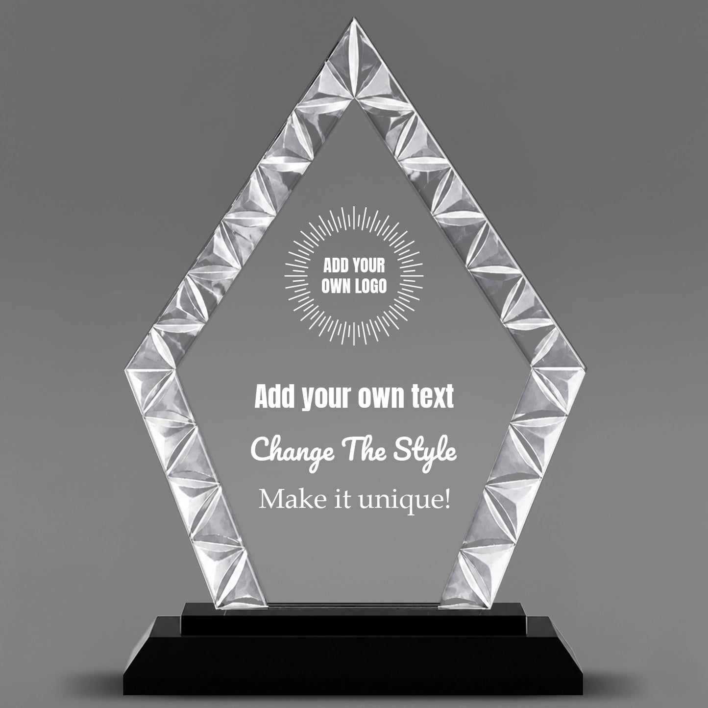 Design Your Own Diamond Accent Glass Awards