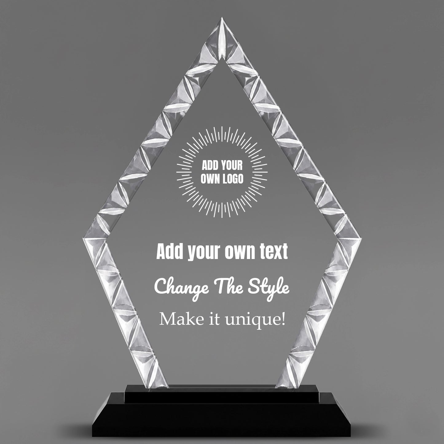 Design Your Own Diamond Accent Glass Awards