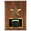 Gold Star Walnut Recognition Plaque  9" x 12" with Laser FX Plate