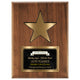Gold Star Walnut Recognition Plaque  9" x 12" with Laser FX Plate