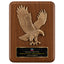 Sculpted Eagle Walnut Recognition Plaque 9" x 12" with Full Color Plate