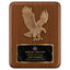 Sculpted Eagle Walnut Recognition Plaque 7" x 9" with Full Color Plate