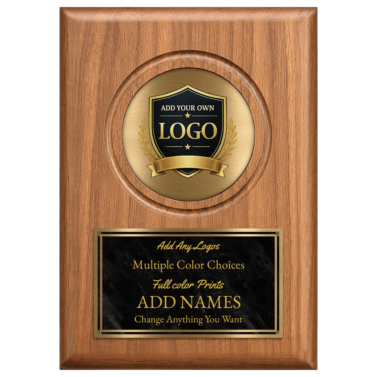 Double Plate American Walnut Plaque 5" x 7"