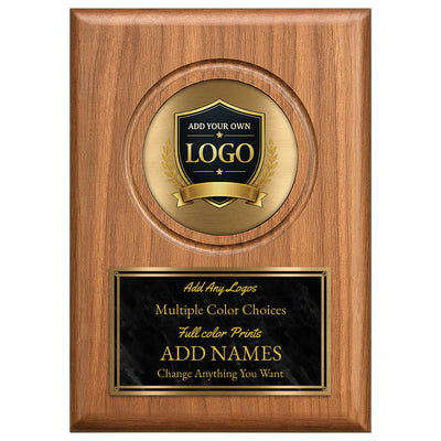 Double Plate American Walnut Plaque 5" x 7"