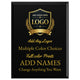 Custom Black Plaque with Full Color UV Printing -  4 Colors Available
