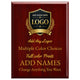Custom Simulated Mahogany Plaque with Full Color UV Printing - 4 Colors Available