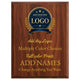 Custom Simulated Walnut Plaque with Full Color UV Printing - 4 Colors Available