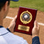 Baseball Mylar Braid Style Plaque - Personalized Metal Plate - 4 Frame Colors