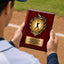 Baseball Mylar Flame Style Plaque - Personalized Metal Plate - 4 Frame Colors