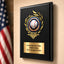Baseball Mylar Flame Style Plaque - Personalized Metal Plate - 4 Frame Colors