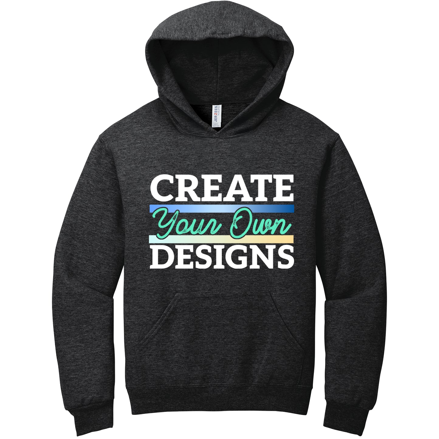 Jerzees Hooded Sweatshirt 996M Front Print