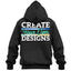 Jerzees Hooded Sweatshirt 996M Front And Back Print