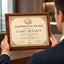 Certificate Holder Plaque - 10.5" x 13" Wall Mount Award Display Frame - 4 Frame Colors - Certificate Not Included