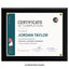 Certificate Holder Plaque - 10.5" x 13" Wall Mount Award Display Frame - 4 Frame Colors - Certificate Not Included