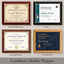 Certificate Holder Plaque with Border - 10.5" x 13" Wall Mount Award Display Frame - 4 Frame Colors