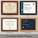 Certificate Holder Plaque with Border - 10.5" x 13" Wall Mount Award Display Frame - 4 Frame Colors