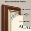Certificate Holder Plaque with Gold Molding - 10.5" x 13" Wall Mount Award Display Frame