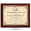 Certificate Holder Plaque with Gold Molding - 10.5" x 13" Wall Mount Award Display Frame