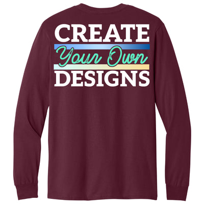 Gildan 5400M Heavy Cotton Long Sleeve T-Shirt Front And Back Print