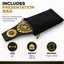 Personalized Fantasy Football League Juniors Championship Belt – Black, 3 Mylar Plates