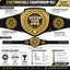 Fantasy Football League Championship Belt – Antique Shield – 3 Mylar Plates