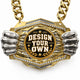 Custom Fantasy Football Medal - Design Your Own, Knock Out Champ Chain with Premium Chain