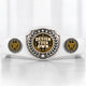 Custom Baseball Antique Shield Championship Belt in White - Design Your Own