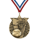 2" Victory Basketball Medal – Gold, Silver & Bronze with Custom Ribbons in 30 Colors
